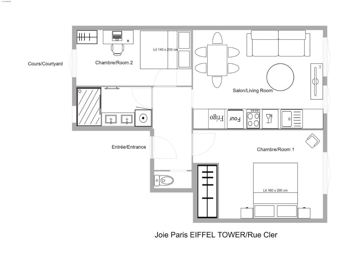 Joie Paris Tour Eiffel - Rue Cler Apartment ภายนอก รูปภาพ